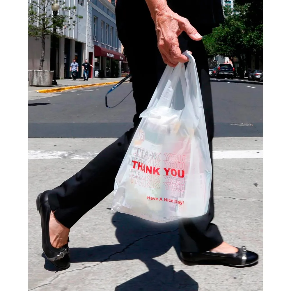 1200 Retail Thank You Plastic Bags Recyclable Grocery Bag Supermarket Shopping
