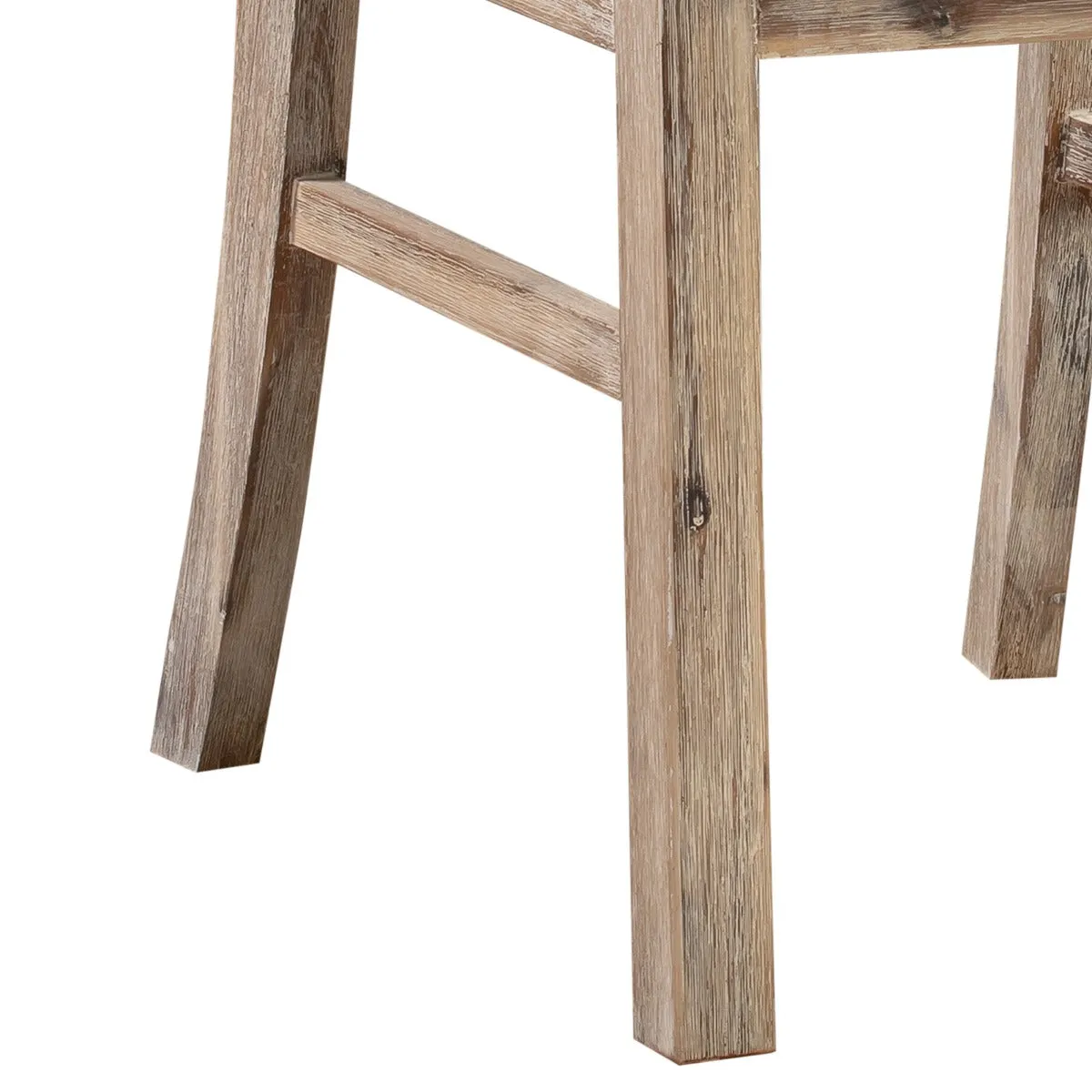 2x Wooden Frame Leatherette Dining Chairs | Solid Acacia Wood & Veneer | Oak Colour