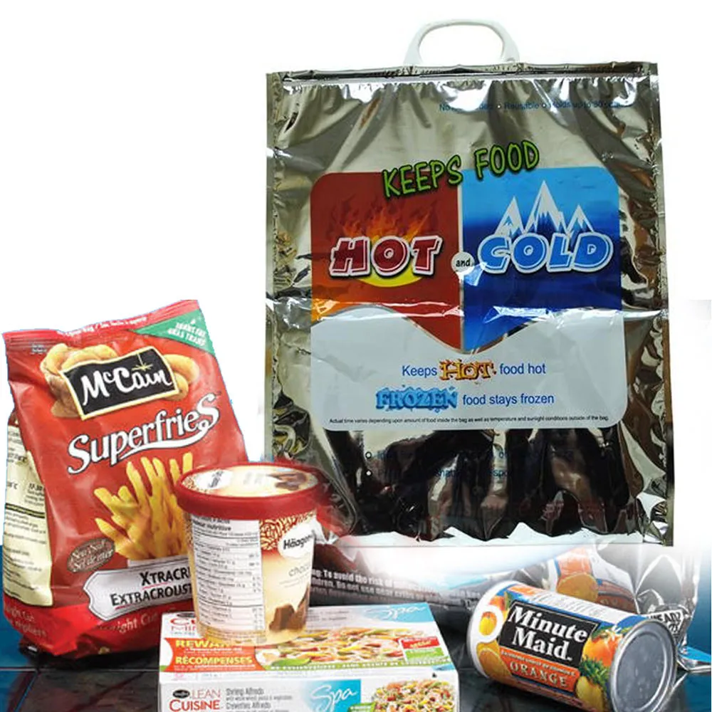 5 Pack Thermal Hot Cold Insulated Bag Grocery Shopping Hot Cold Holds 30Lbs Each