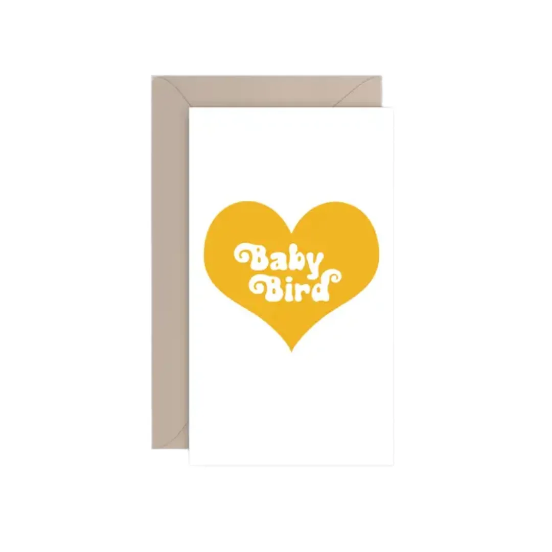 Baby Bird Heart Enclosure Card by Rock Scissor Paper