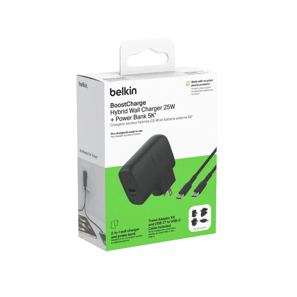 BELKIN Powerbank 5K 20W & Hybrid Ac 25W Pd Multi P