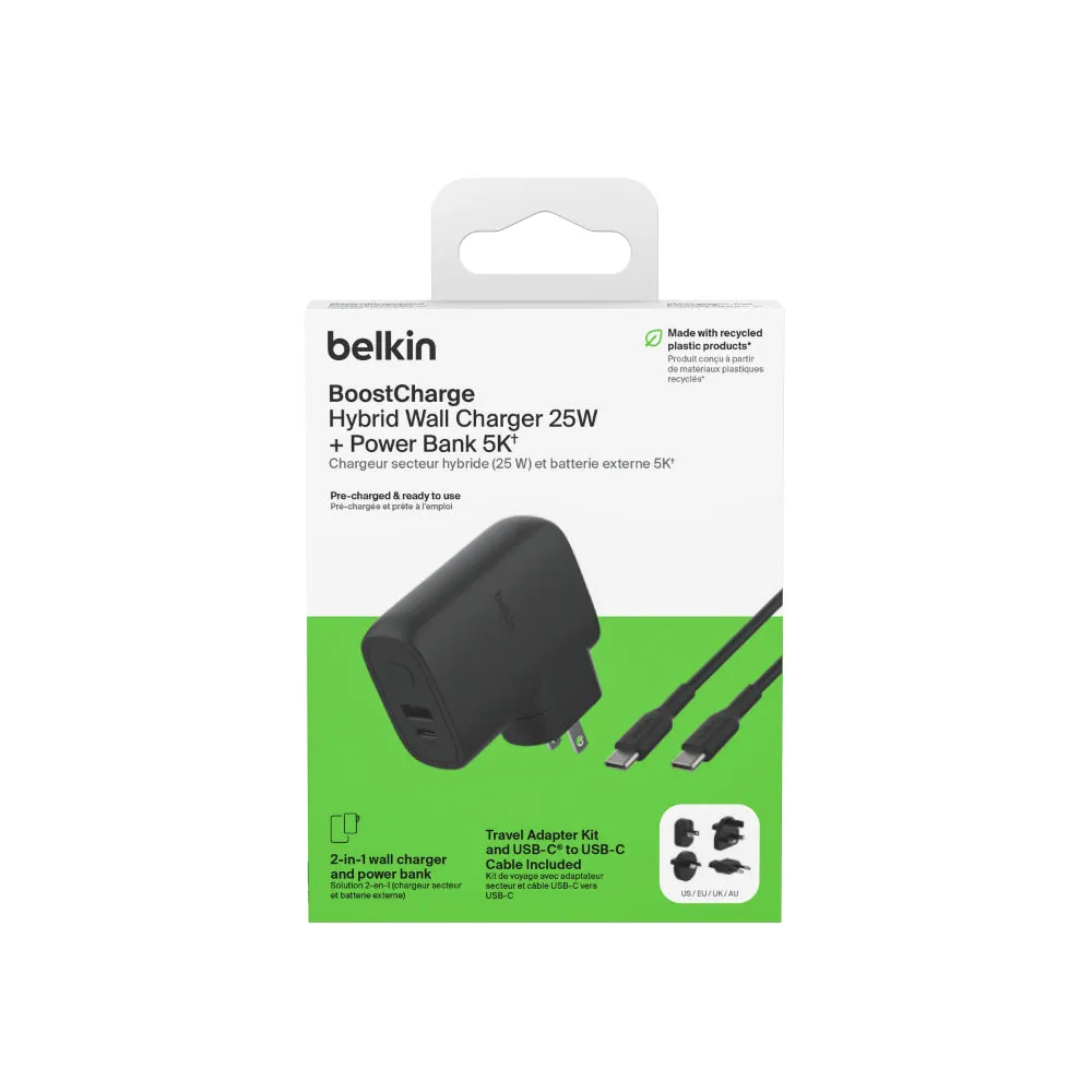 BELKIN Powerbank 5K 20W & Hybrid Ac 25W Pd Multi P