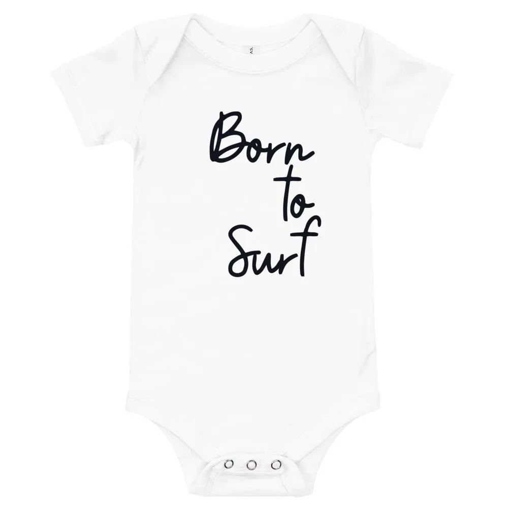 Born to surf baby clothes - Baby one-piece for surfers