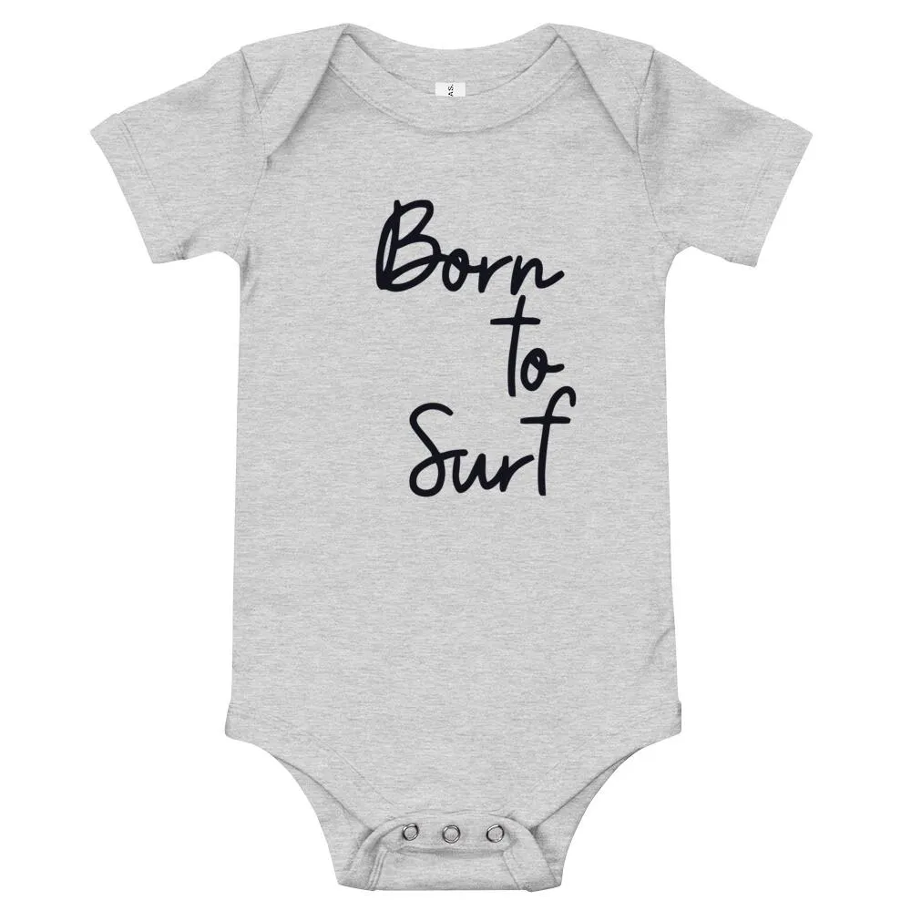 Born to surf baby clothes - Baby one-piece for surfers
