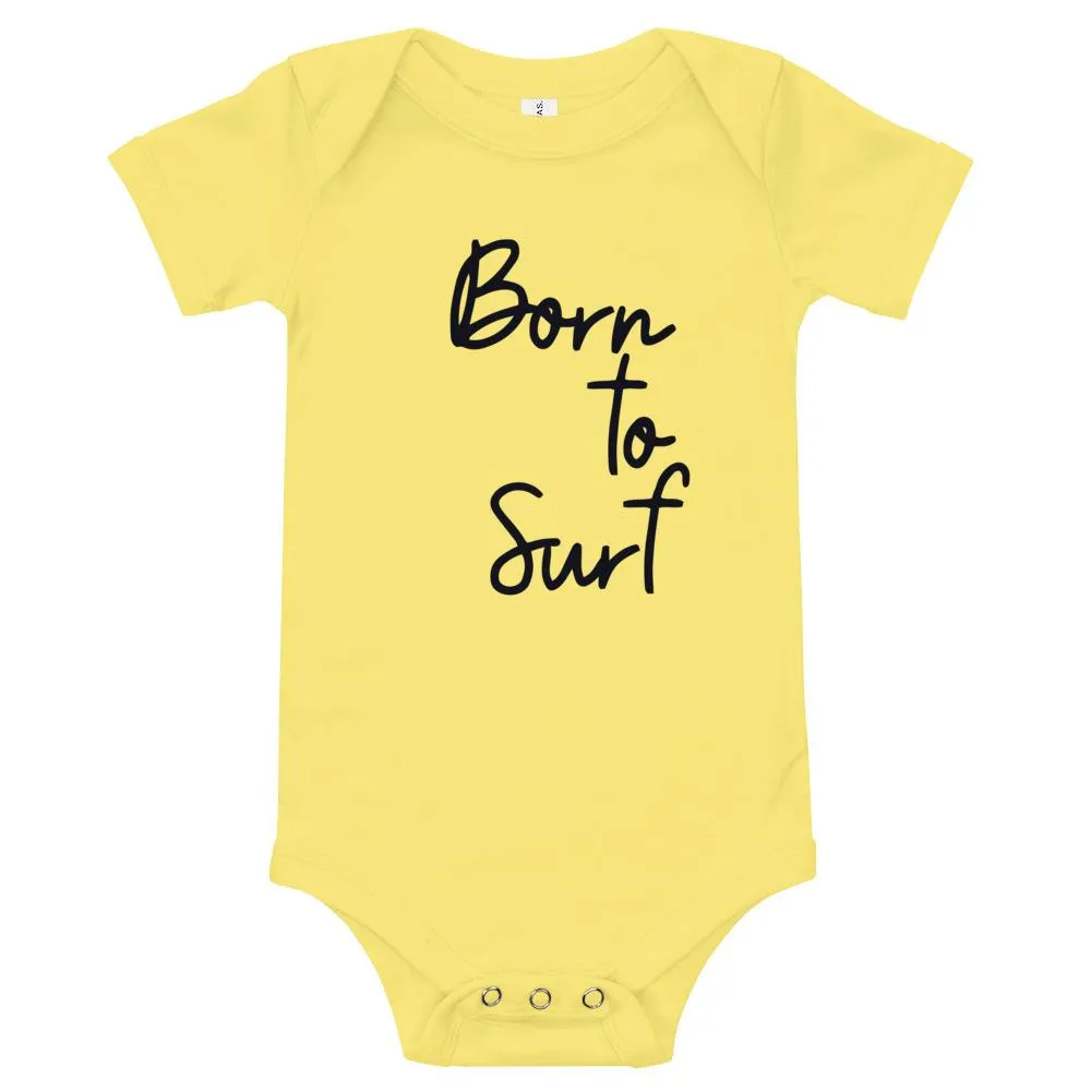 Born to surf baby clothes - Baby one-piece for surfers
