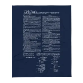 Constitution Blue Throw Blanket