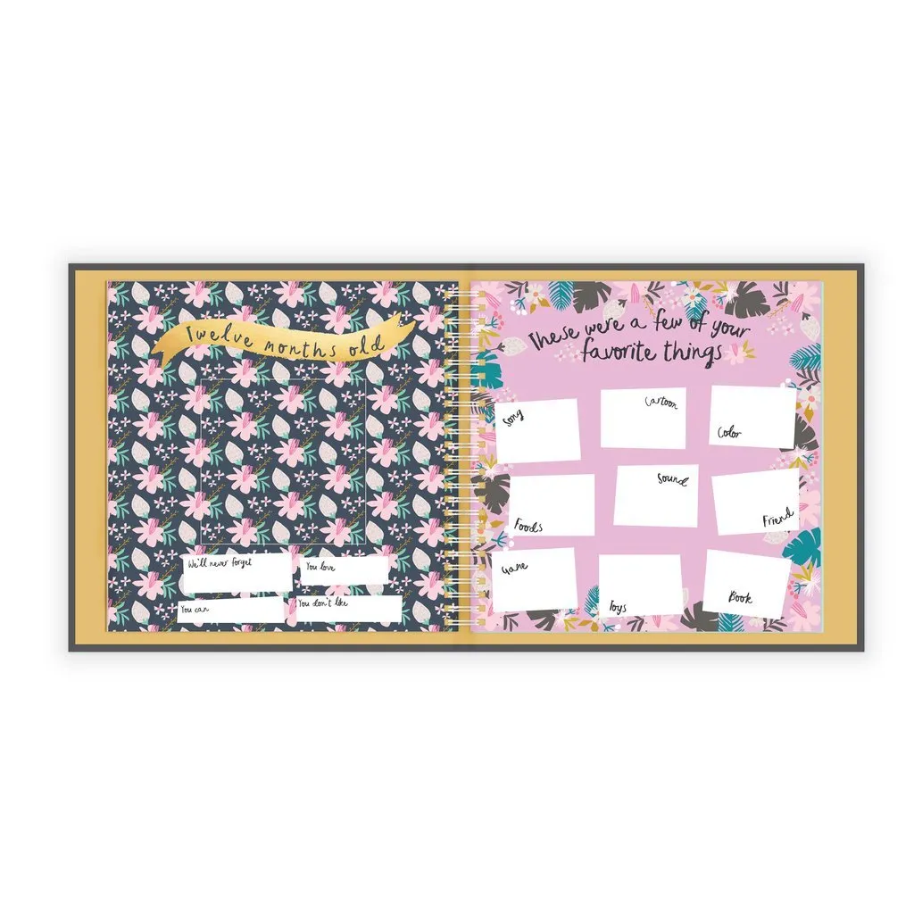 Golden Blossom Memory Baby Book by Lucy Darling