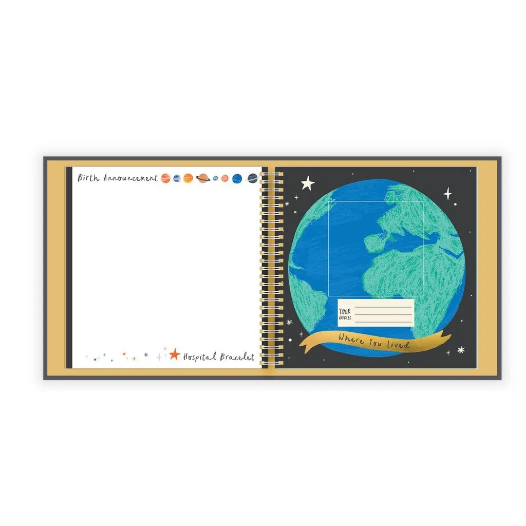 Golden Stargazer Memory Baby Book by Lucy Darling