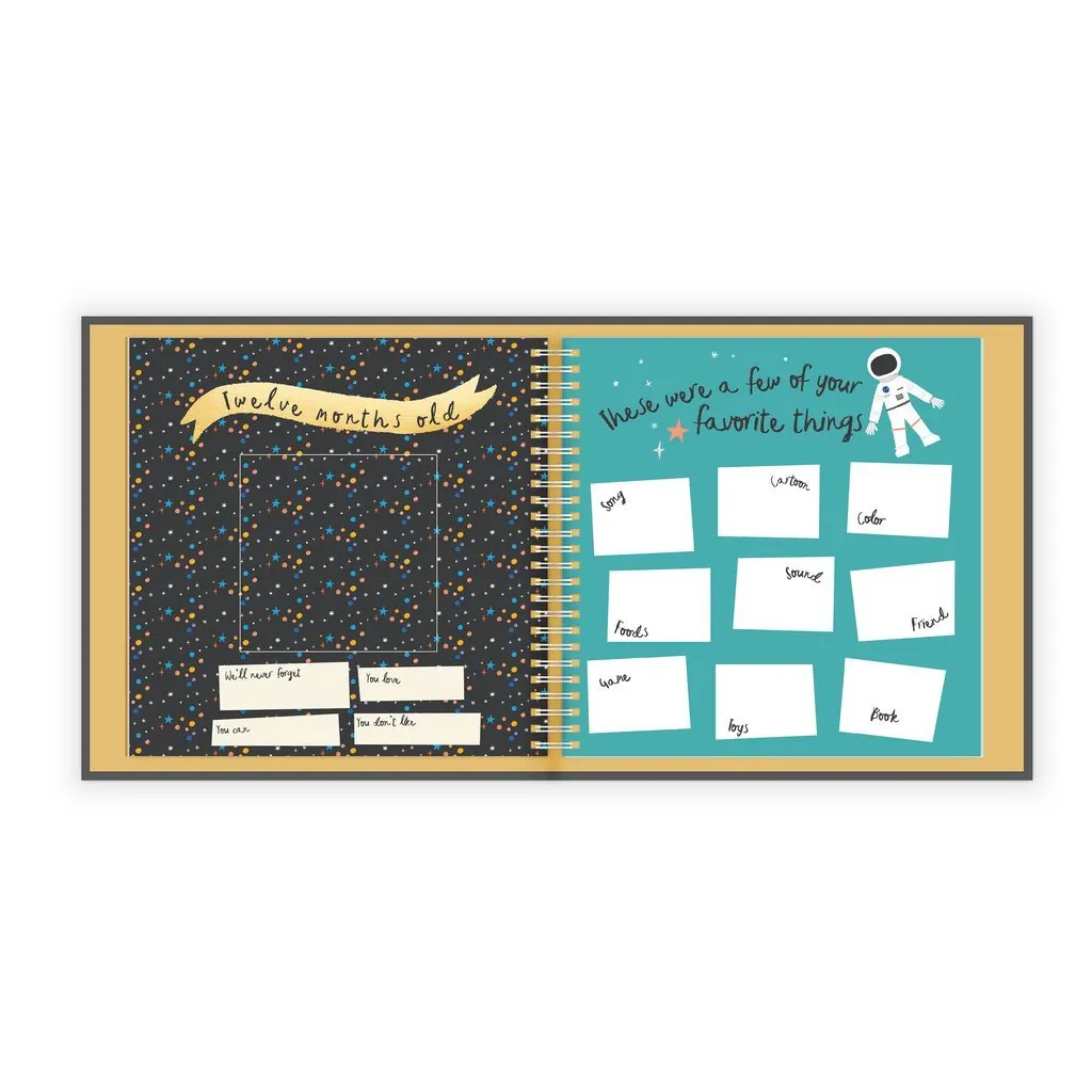 Golden Stargazer Memory Baby Book by Lucy Darling