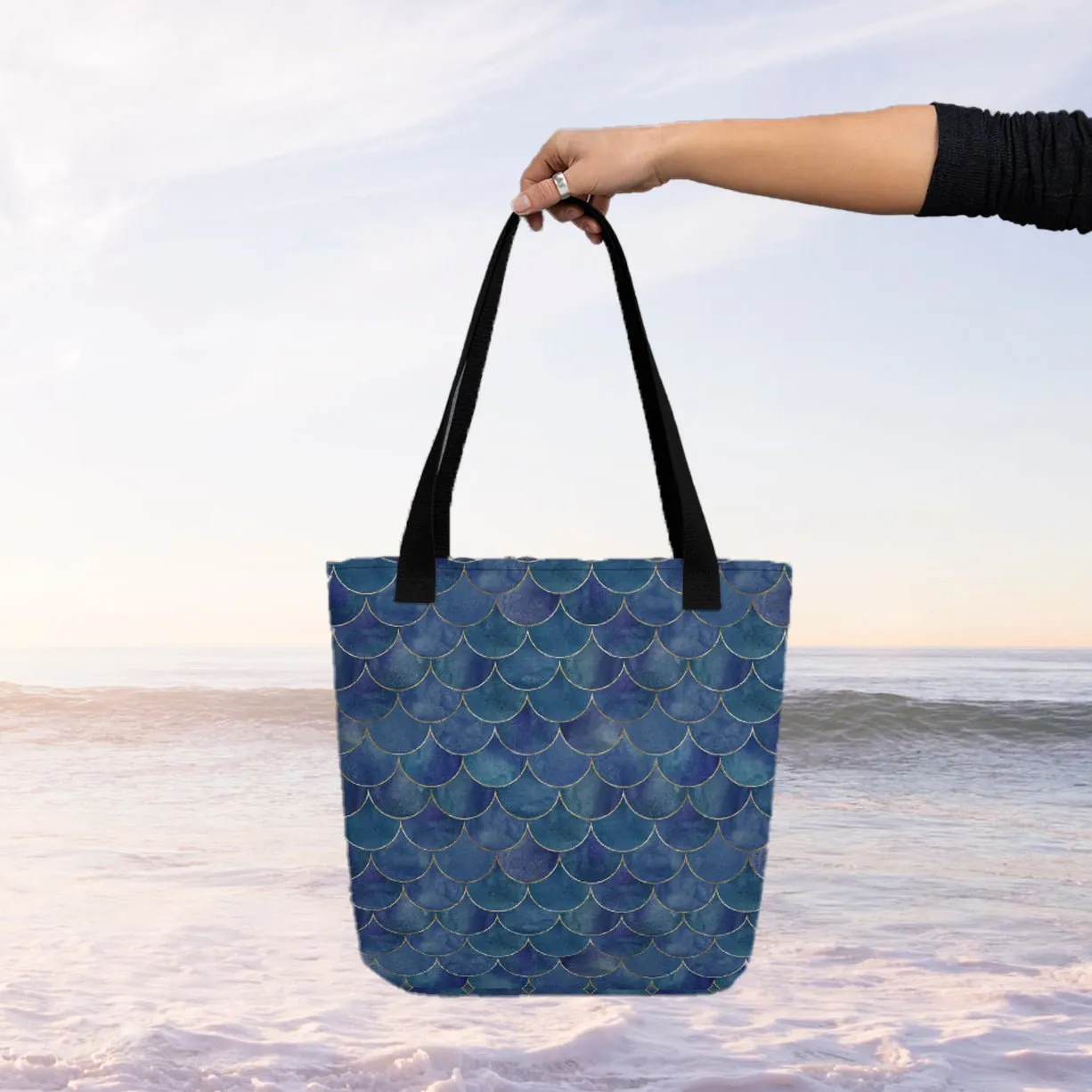 Mermaid scale tote bag for all gizmos and gadgets