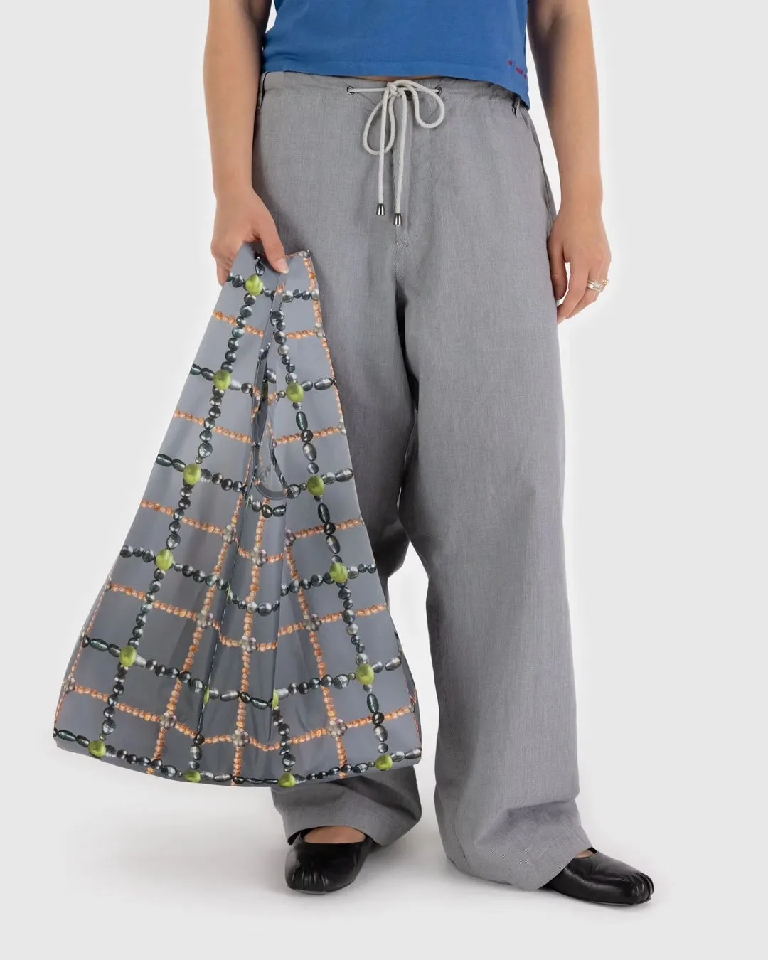 Standard Reusable Tote (Beaded Plaid)